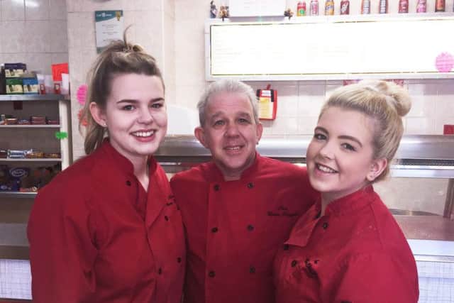 (From the left) Lucy Beck, Jim Beck and Kerris Gentles of New Union Chippie