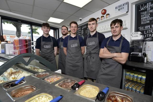 Alistair Macaulay pictured with members of his team in Al Gelato