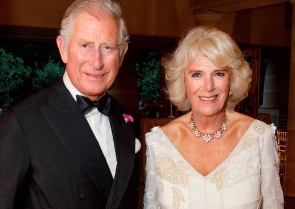 The picture used on the Prince of Wales and Duchess of Cornwall's 2017 Christmas card which was taken by Hugo Burnand showing the royal couple in the Orchard Room during the private 70th birthday party of The Duchess of Cornwall at Highgrove on Saturday 15th July 2017