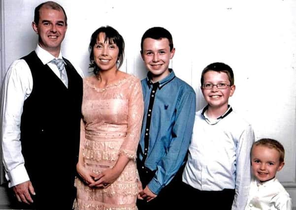 Undated family handout file photo of (left to right) Alan Hawe with his wife Clodagh and their children Liam, 13, Niall, 11 and Ryan, six