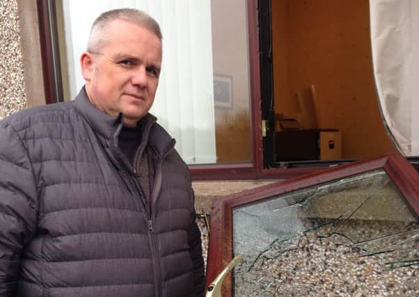 Damage caused by burglars at Clogher Valley Free Presbyterian Church, where Rev Peter McIntyre is minister
