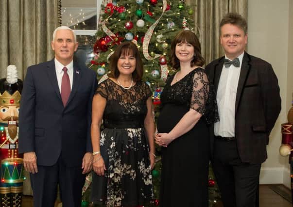 Vice President Mike Pence (left) and Second Lady Karen Pence, pictured with Keith and Kristyn Getty in Washington