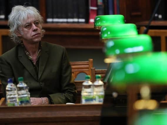 Sir Bob Geldof at the National Library of Ireland as he announced that the Band Aid Trust is donating its archive to the NLI