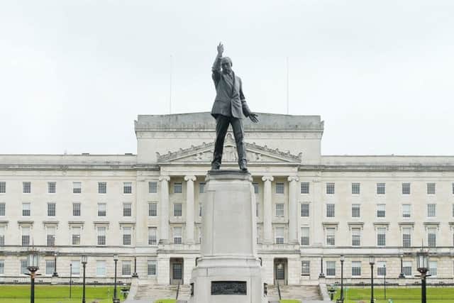 Carson's statue in front of Stormont: his unionism was founded on his conviction of the strength of common interest shared by Britain and Ireland. Unionism needs a strategic version of Carsonism
