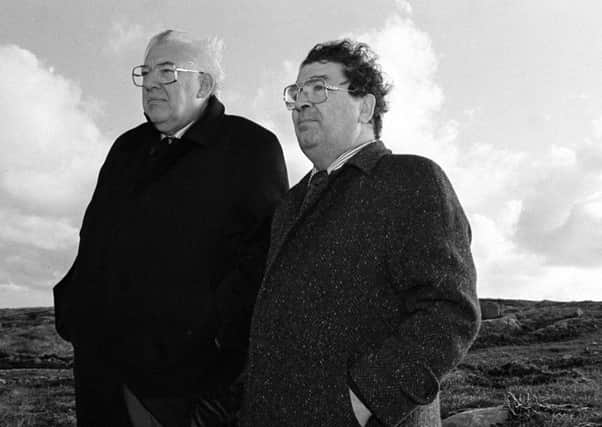 John  Hume (right) viewed Ian Paisley as a good deal more flexible and more positive-minded than Jim Molyneaux