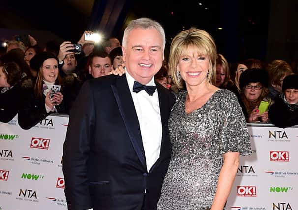 Ruth Langsford, with her husband Eamonn Holmes who has been awarded an OBE for his services to broadcasting in the New Year Honours list.  Photo: Ian West/PA Wire