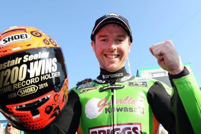 Alastair Seeley won his record-breaking 16th North West 200 race on the Gearlink Kawasaki Supersport machine in 2016.