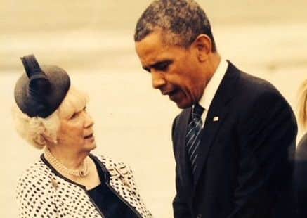 Joan Christie meets President Obama before the G8 summit