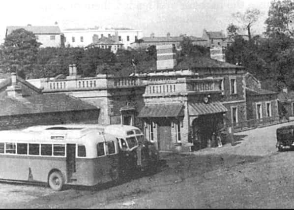 Downpatrick railway station in 1945