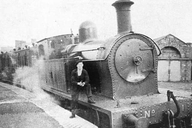 Barney Blaney, from Downpatrick, on a No 1 steam locomotive
