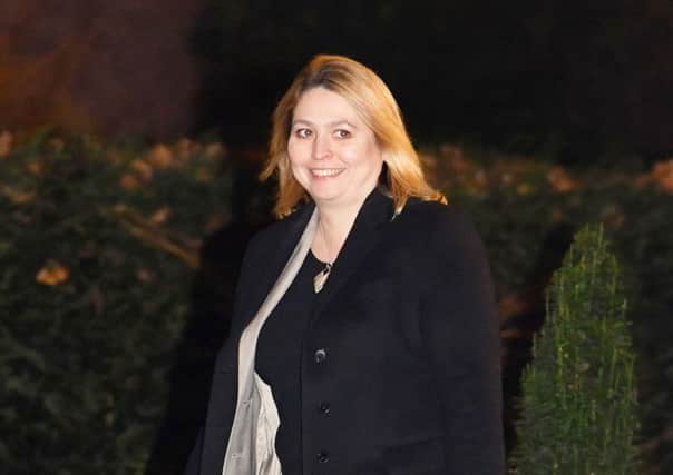 Culture Secretary Karen Bradley arriving in 10 Downing Street, London, as Theresa May reshuffles her top team. Photo: John Stillwell/PA Wire