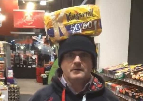 West Tyrone MP Barry McElduff in a still from the offending video he made
