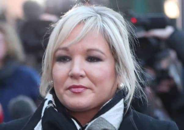 Michelle O'Neill talked to Karen Bradley on the telephone on Tuesday