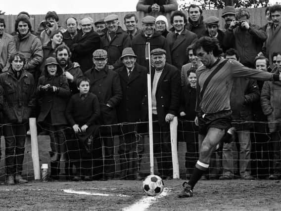George Best in action for Tobermore United