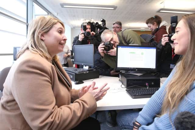 Rt Hon Karen Bradley MP visits Northern Ireland for her first official engagement as Secretary of State for Northern Ireland. The Secretary of State visited Belfast Metropolitan College where she met Students and staff