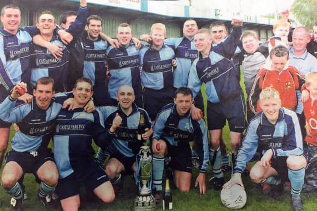 The Hill Street team who won the Junior Cup in 2005 including Neil McKinley, pictured in the front row, second from left