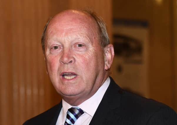 PACEMAKER BELFAST  04/09/2017
TUV Leader Jim Allister  speaks to the media at Stormont on Monday, The Northern Ireland Secretary of State James Brokenshire is holding meetings with the five main political parties in a bid to end the deadlock at Stormont.
Photo Colm Lenaghan/Pacemaker Press