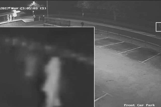 Handout CCTV image dated 15/5/2017 issued by Hampshire Police of two people detectives would like to speak in connection with the murder of a newborn baby girl who was found with multiple head injuries at Manor Park in Aldershot, Hampshire.