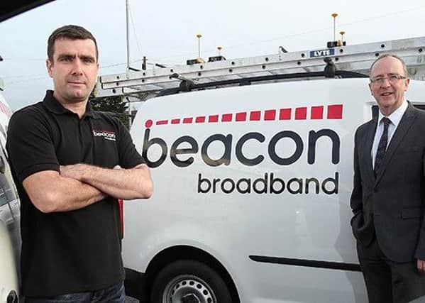 Beacon Broadband MD Brian McCourt with Des Gartland of Invest NI