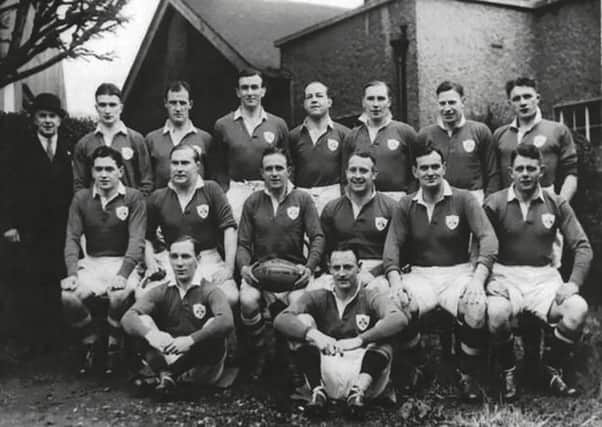 The Ireland Squad that lost to England in 1938. Mr Alexander is at the end of the middle row on the right.