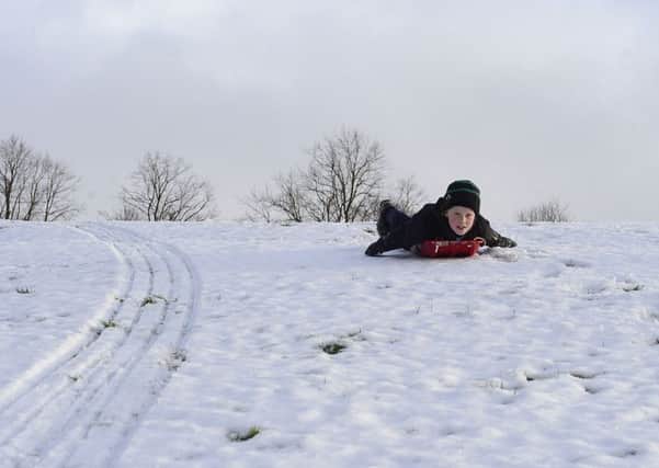 Bryn Topping aged 10 from Belfast pictured enjoying the snow at Stormont.
Picture By: Arthur Allison Pacemaker .
