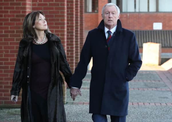 Chris Tarrant and Jane Bird arrive at Reading Magistrates' Court,
