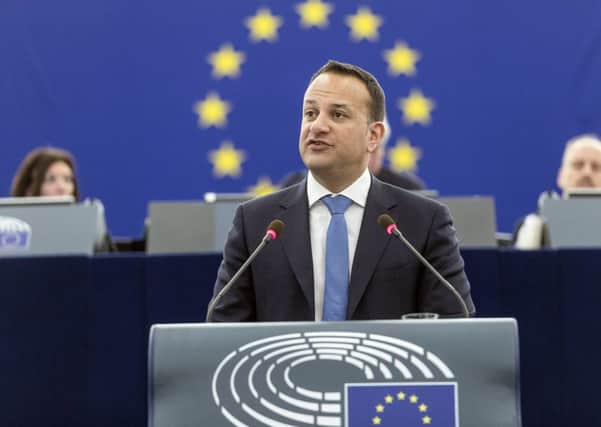 Irish Prime Minister Leo Varadkar debates the future of Europe with MEPs at the European Parliament in Strasbourg on Wednesday, Jan.17, 2018. (AP Photo/Jean-Francois Badias)