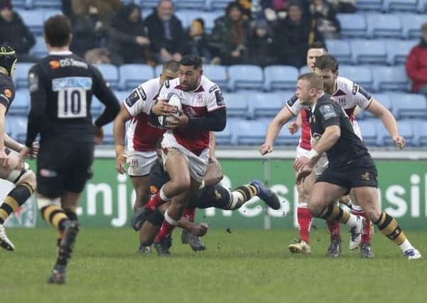 Ulster's Charles Piutau on the attack against Wasps