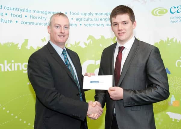 Darren Kee from Strabane, Co Tyrone pictured winning a Bursary Award when he was a student at Greenmount Campus would encourage anyone to attend the Business and Succession planning seminar being held in the Fir Trees Hotel Strabane on 30th January 2018. The seminar is being organised by CAFRE who in partnership with Rural Support are offering a number of Business Planning seminars to be held throughout Northern Ireland from January to March 2018.