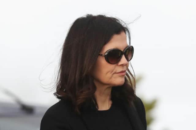 Ali Hewson, wife of U2's Bono, at the funeral