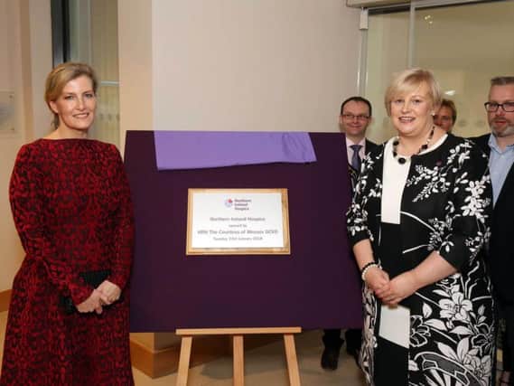 Northern Ireland Hospice adult facility in Belfast officially opened by HRH The Countess of Wessex.