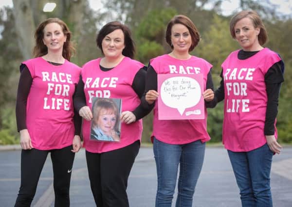 Sisters Nuala, Sinead, Ciara, Emma who are preparing for the Race For Life in memory of their mother Margeret Cusack