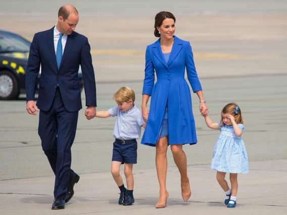 William and Kate with their children