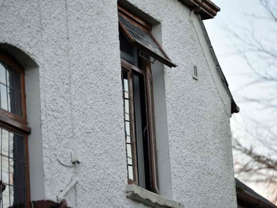 The window from where the pensioner is believed to have fallen