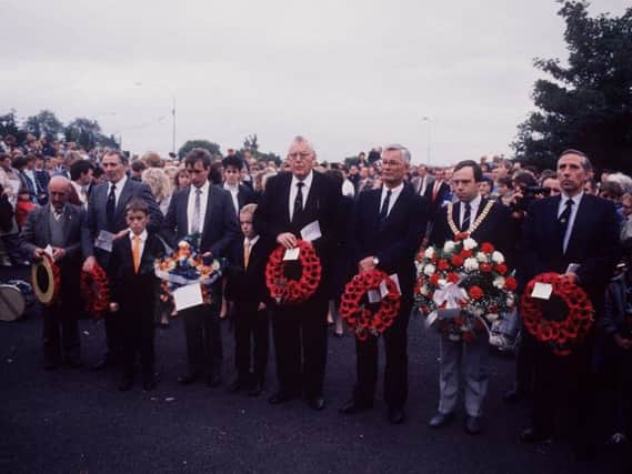A memorial service was held in Omagh following the the Ballygawley Road bus bombing