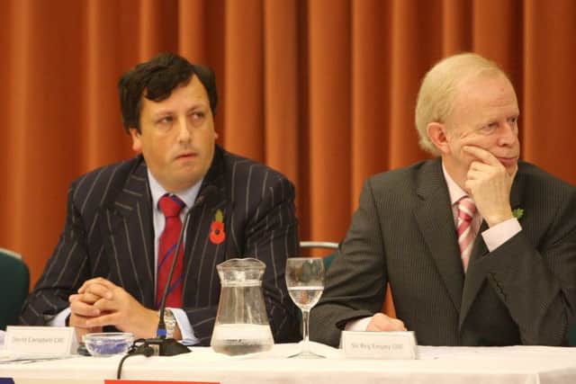 David Campell, left, former chair of the Ulster Unionist Party (seen above in 2007), says that his party colleague, the then DETI minister Sir Reg Empey, right, issued a ministerial direction to enable the expansion of the natural gas network to other areas of Northern Ireland. "The ministerial direction was required because of opposition from the NI civil service," he says. Pic Matt Mackey Â© PRESS EYE- Belfast PressEye.Com