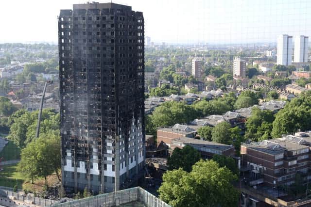 The aftermath of the Grenfell tragedy in June last year