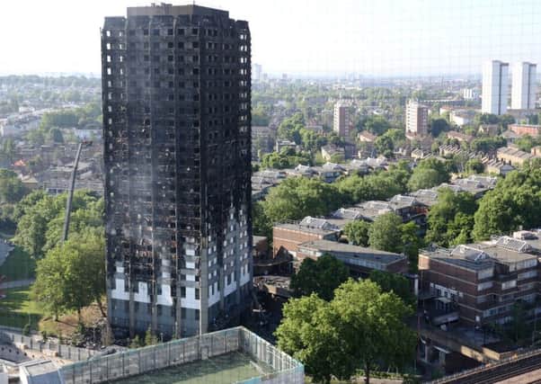 The aftermath of the Grenfell tragedy in June last year
