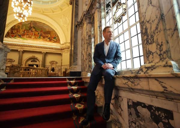 Sir Kenneth Branagh in Belfast City Hall before being made a freeman of the city