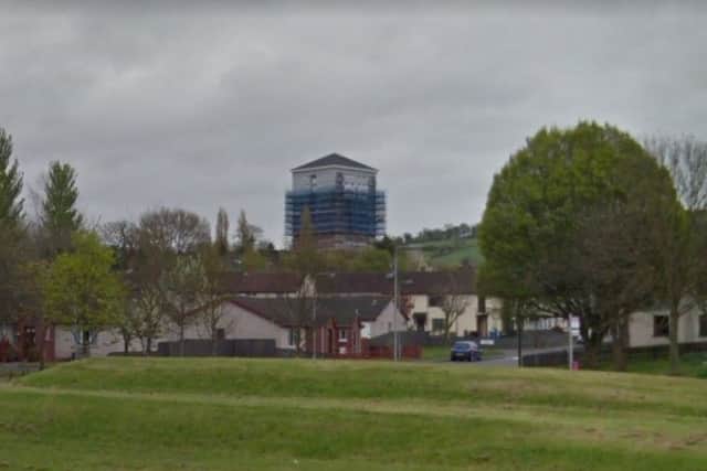 Whincroft House, in Braniel, Belfast, pictured with the new roof being built