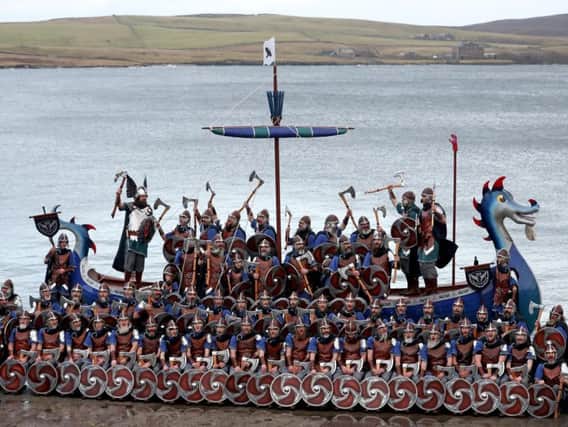 The spectacle, which attracts visitors from around the globe, takes place in Lerwick on the last Tuesday of January each year.