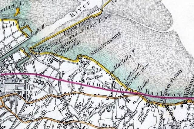 Dublin to Kingstown Railway. 1837 map