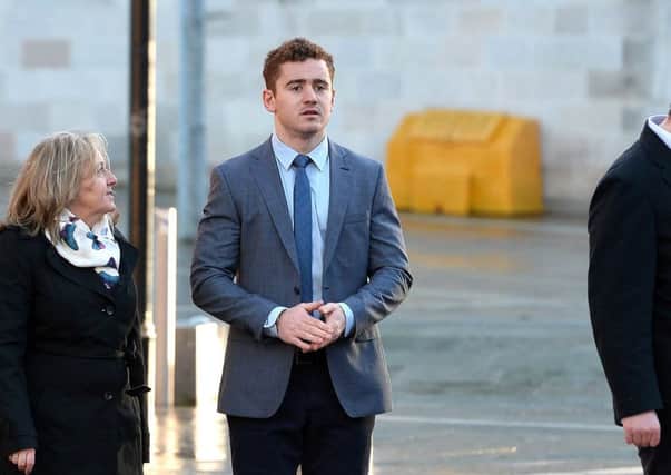 Paddy Jackson arrives at court as his trial continued