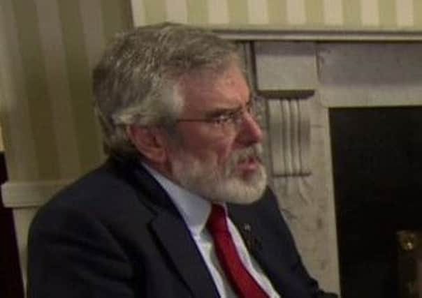Gerry Adams being interviewed on the BBC's Andrew Marr Show