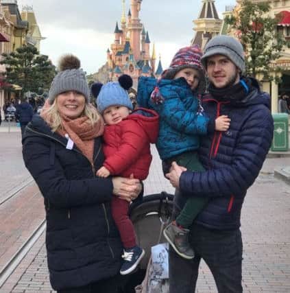 The Thompson family on holiday in Disneyland