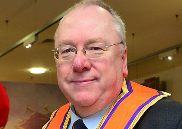 Orange Order Grand Secretary Mervyn Gibson refused to comment on the political talks