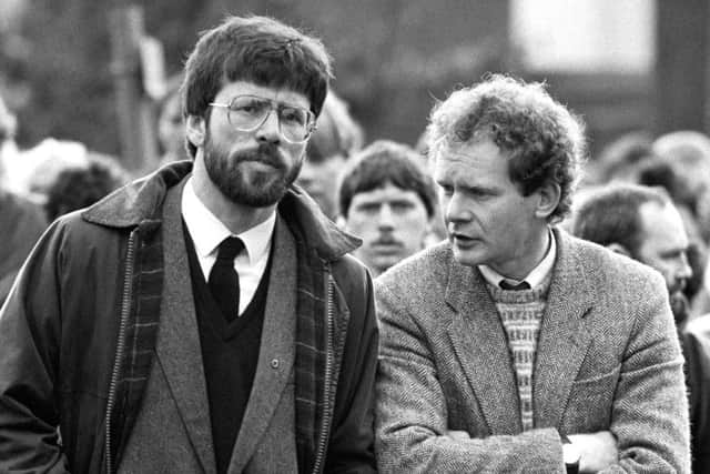 Gerry Adams pictured with Martin McGuinness