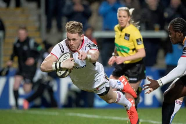 Uldter's Craig Gilroy scored three tries for Ulster against Kings