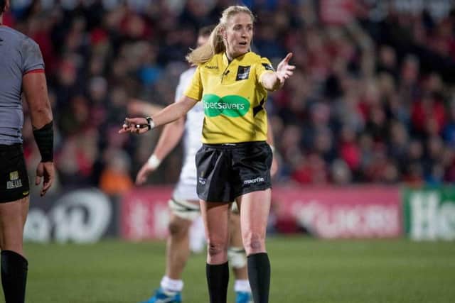 Joy Neville became the first woman to referee a Guinness PRO14 game when Ulster played Southern Kings at Kingspan Stadium