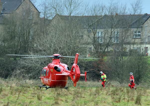 PACEMAKER BELFAST 10/02/2018
 A search operation took place in Ballymena yesterday after reports that a person has fallen into the Braid River.
At least four PSNI Land Rovers and an air ambulance helicopter were deployed near the Ecos Centre, a nature park off the Broughshane Road.
The search then moved along the river, towards the Galgorm Castle Golf Club.